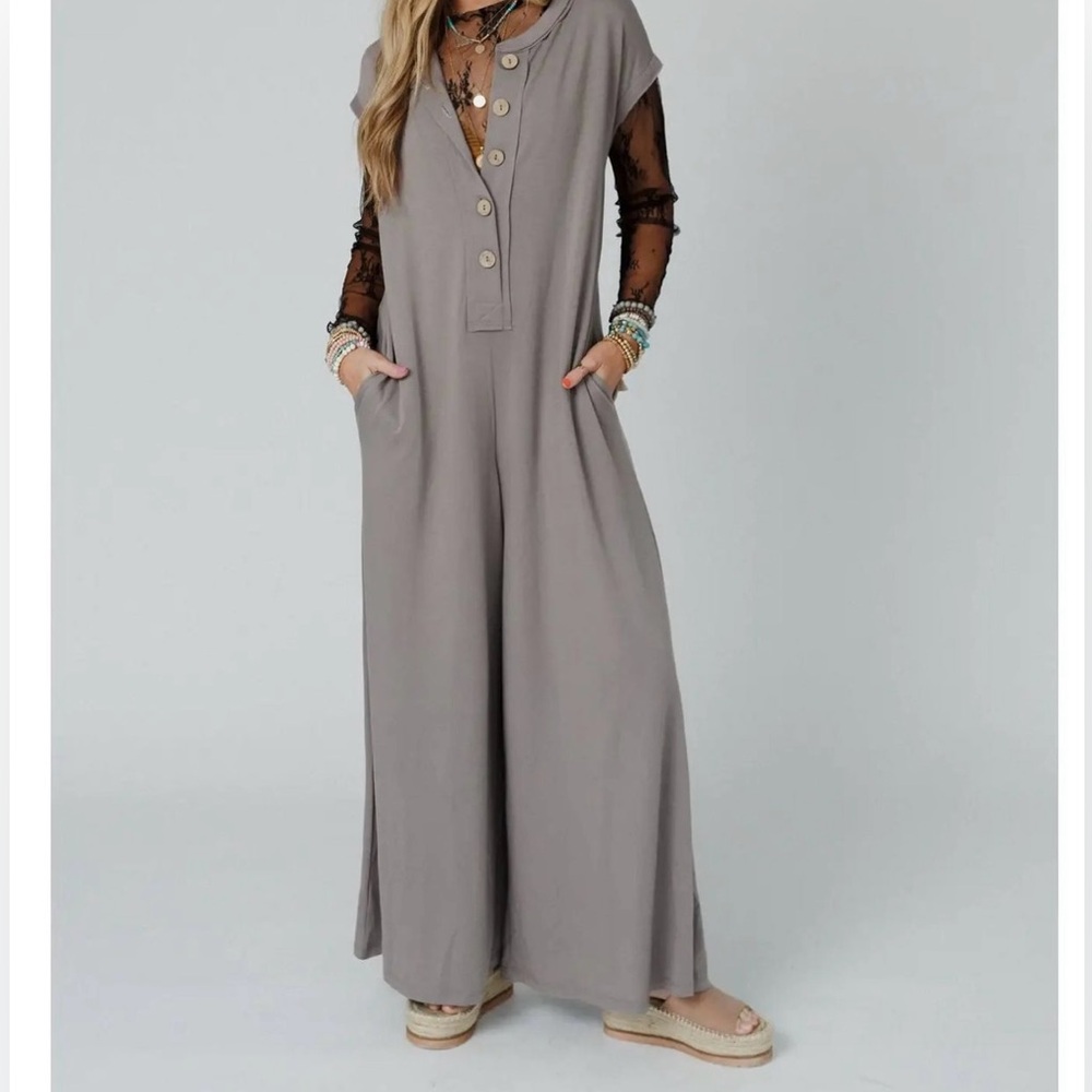 Three Bird Nest Taupe Jumpsuit